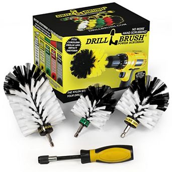 Car Detailing Kit - Wheel Cleaning Brush For Drill - Car Cleaning Supplies Interior With Handle