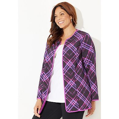 Catherines Women's Plus Size Reversible Quilted Jacket
