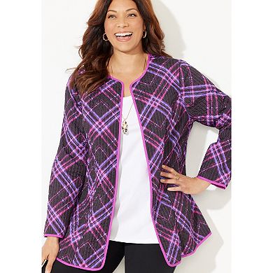Catherines Women's Plus Size Reversible Quilted Jacket