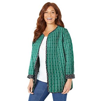 Catherines Women's Plus Size Reversible Quilted Jacket