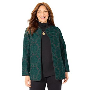 Catherines Women's Plus Size Reversible Quilted Jacket