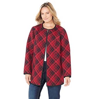 Catherines Women's Plus Size Reversible Quilted Jacket