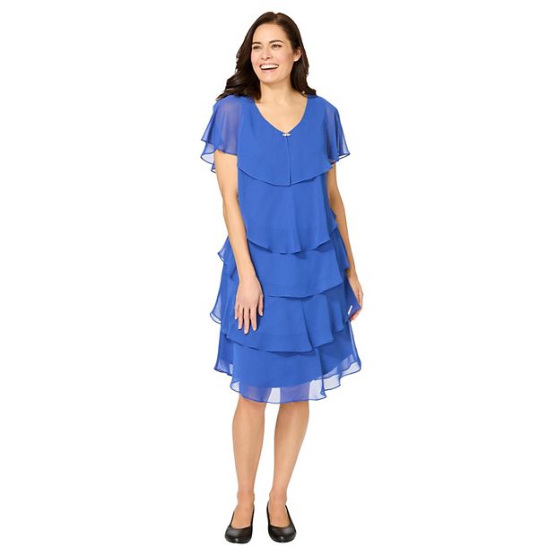 Woman Within Women's Within Three-Tier Dress - Royal - 24