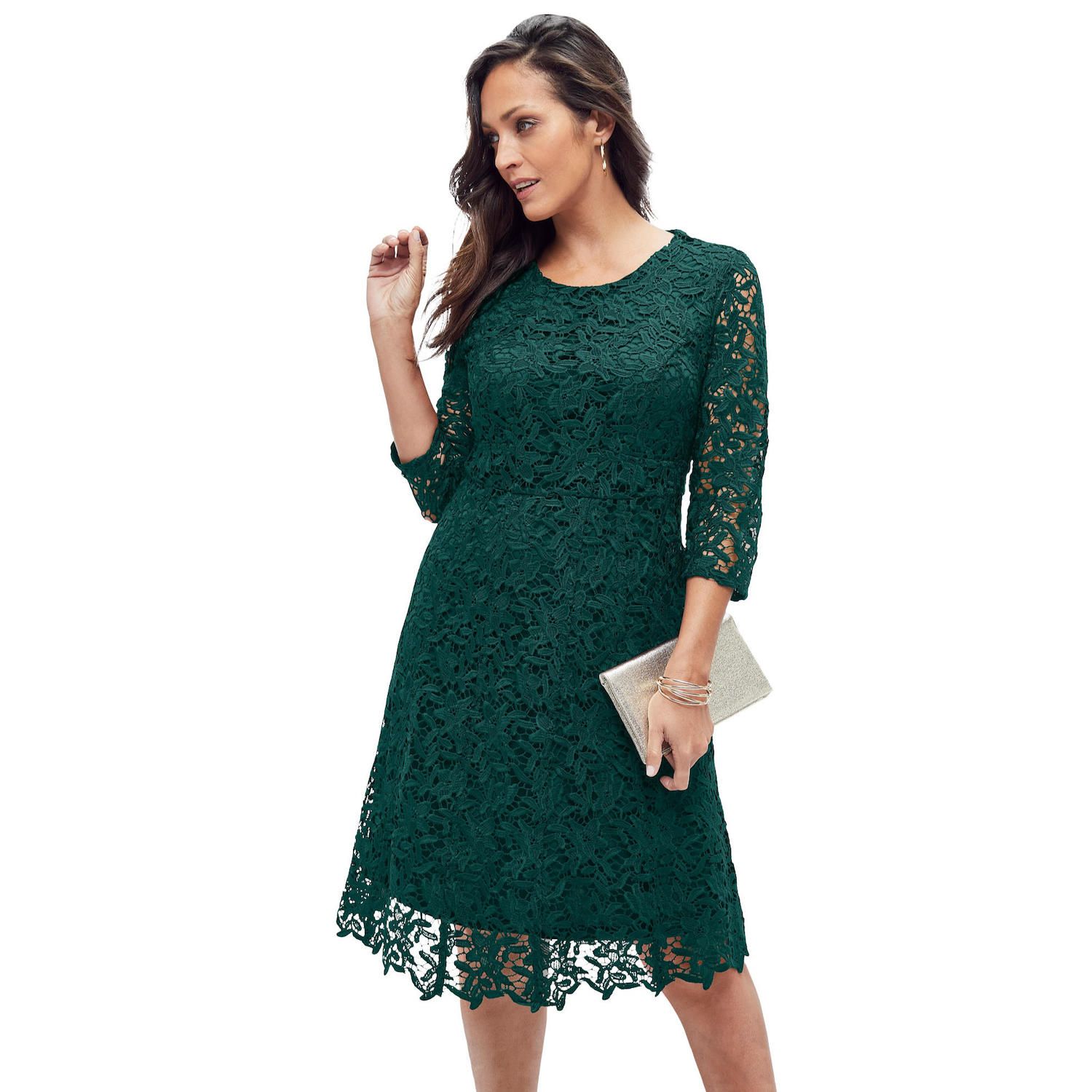 Женские платья Jessica London Plus Size Lace Fit & Flare Dress