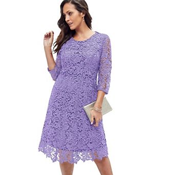 Jessica London Women's Plus Size Lace Fit & Flare Dress