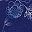 Blue Outline Floral