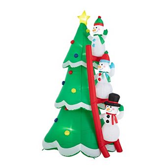 Glitzhome 8ft Lighted Inflatable Icy Snowman Decor, Christmas Inflatable Yard Decor & Garden Decor