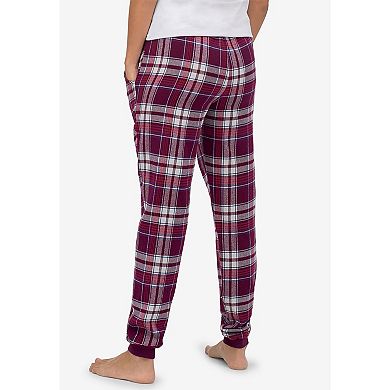 ellos Women's Plus Size Plaid Flannel Sleep Pants