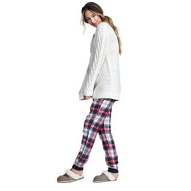 ellos Plus Size Plaid Flannel Sleep Pants