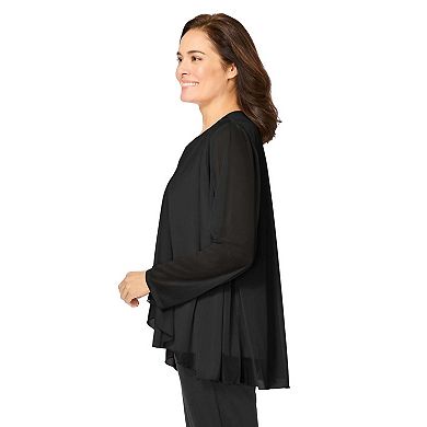 Woman Within Plus Size 2-Piece Sheer Jacket Set
