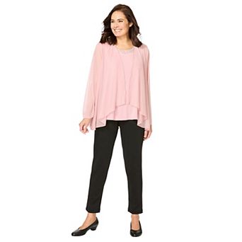 Woman Within Plus Size 2 pc Sheer Jacket Set