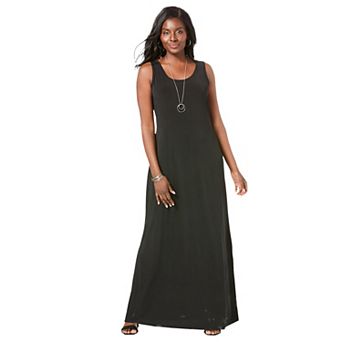 Jessica London Women's Plus Size Stretch Knit Tank Maxi Dress