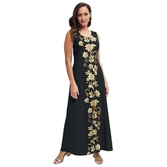 Jessica London Women's Plus Size Stretch Knit Tank Maxi Dress