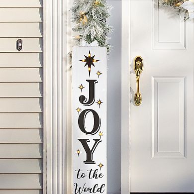 Glitzhome 42"h Lighted Wooden Nativity Porch Sign With Timer