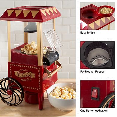 6 Cup White Countertop Air Popcorn Maker