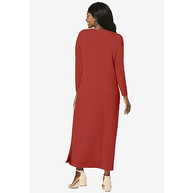 Jessica London Women's Plus Size 2-Piece Stretch Knit Duster Set