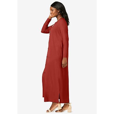 Jessica London Women's Plus Size 2-Piece Stretch Knit Duster Set
