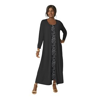 Jessica London Women's Plus Size 2 pc Stretch Knit Duster Set