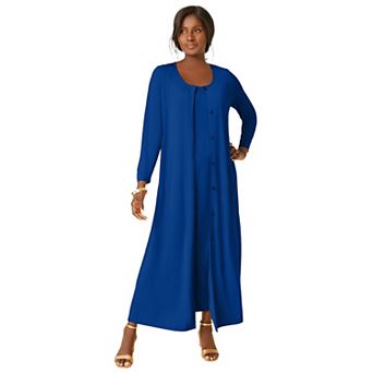 Jessica London Women's Plus Size 2 pc Stretch Knit Duster Set