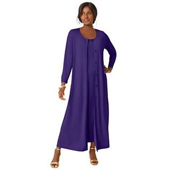 Jessica London Women's Plus Size 2 pc Stretch Knit Duster Set