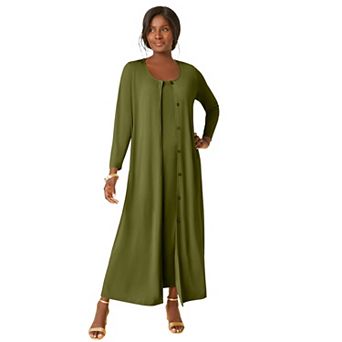 Jessica London Women's Plus Size 2 pc Stretch Knit Duster Set