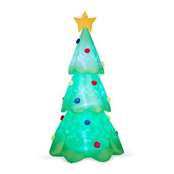 Glitzhome 9ft Lighted Inflatable Christmas Tree Decor