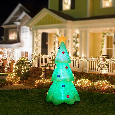 Glitzhome 9ft Lighted Inflatable Christmas Tree Decor
