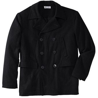 Liberty Blues By Kingsize Men's Big & Tall Double-breasted Wool Peacoat