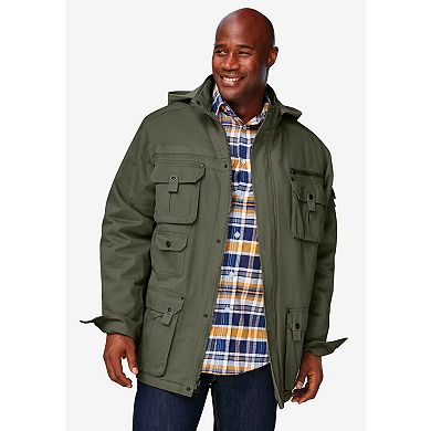 Liberty Blues By Kingsize Men's Big & Tall Double-breasted Wool Peacoat