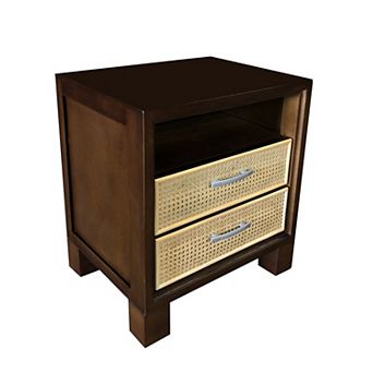 Elegant Cane Nightstand
