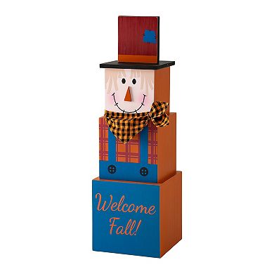 Glitzhome 36"H Double Sided Wooden Porch Sign for Halloween and Fall
