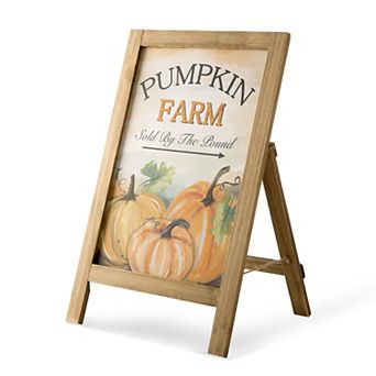 Glitzhome Thanksgiving and Fall Wooden Porch Sign / Standing decor, 24"H