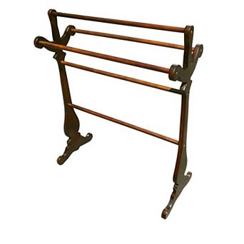 Mahogany Carved Towel Rack