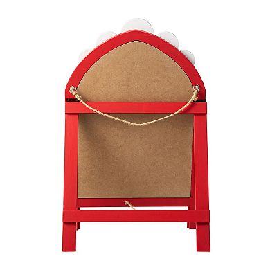 Glitzhome 24”H Christmas Wood Easel Porch Decor, Decorative A-Frame Freestanding Porch Sign