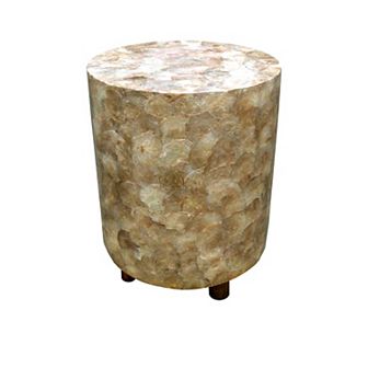 Capiz Shell Round Stool