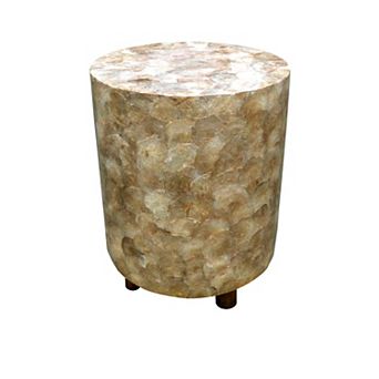 Capiz Shell Round Stool