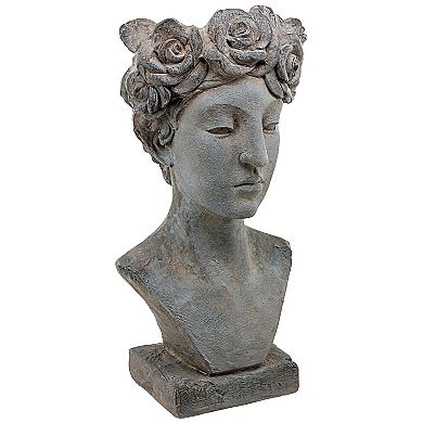Flora, Roman Nymph Of Flowers Sculptural Head Planter