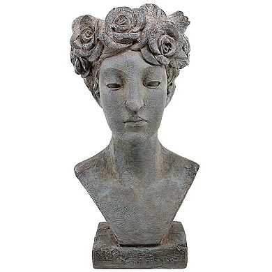Flora, Roman Nymph Of Flowers Sculptural Head Planter