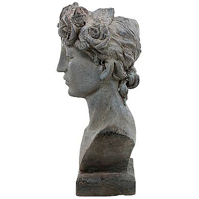 Flora, Roman Nymph Of Flowers Sculptural Head Planter