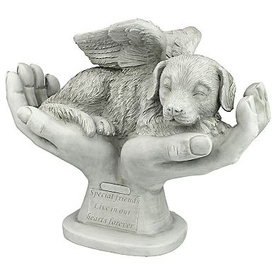 In God's Hands Dog Memorial Statue