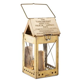 Kings County Tools Brass Candle Lantern Table Decor