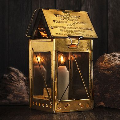 Kings County Tools Brass Candle Lantern Table Decor