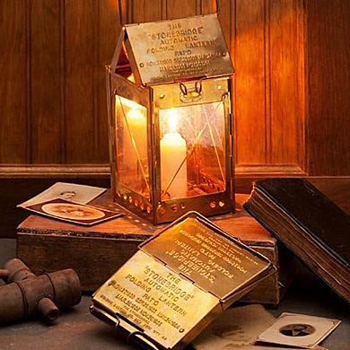 Kings County Tools Brass Candle Lantern Table Decor