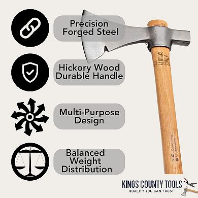 Kings County Tools Carbon Steel Tomahawk Hatchet