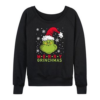 Women's Dr. Seuss Merry Grinchmas French Terry Long Sleeve Tee