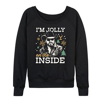 Women's Yellowstone Rip Wheeler Jolly On The Inside French Terry Long Sleeve Tee