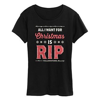 Women's Yellowstone Rip Wheeler Christmas Graphic Tee