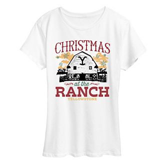 Women's Yellowstone Christmas Ranch Graphic Tee