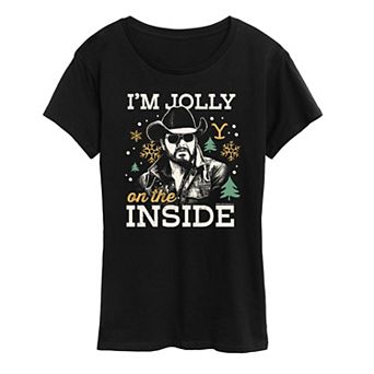 Women's Yellowstone Rip Wheeler Jolly On The Inside Graphic Tee