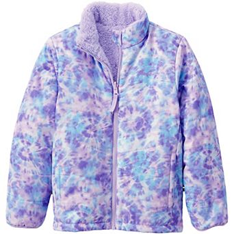 Girls 4-20 Lands' End Reversible Fleece Puffer Jacket
